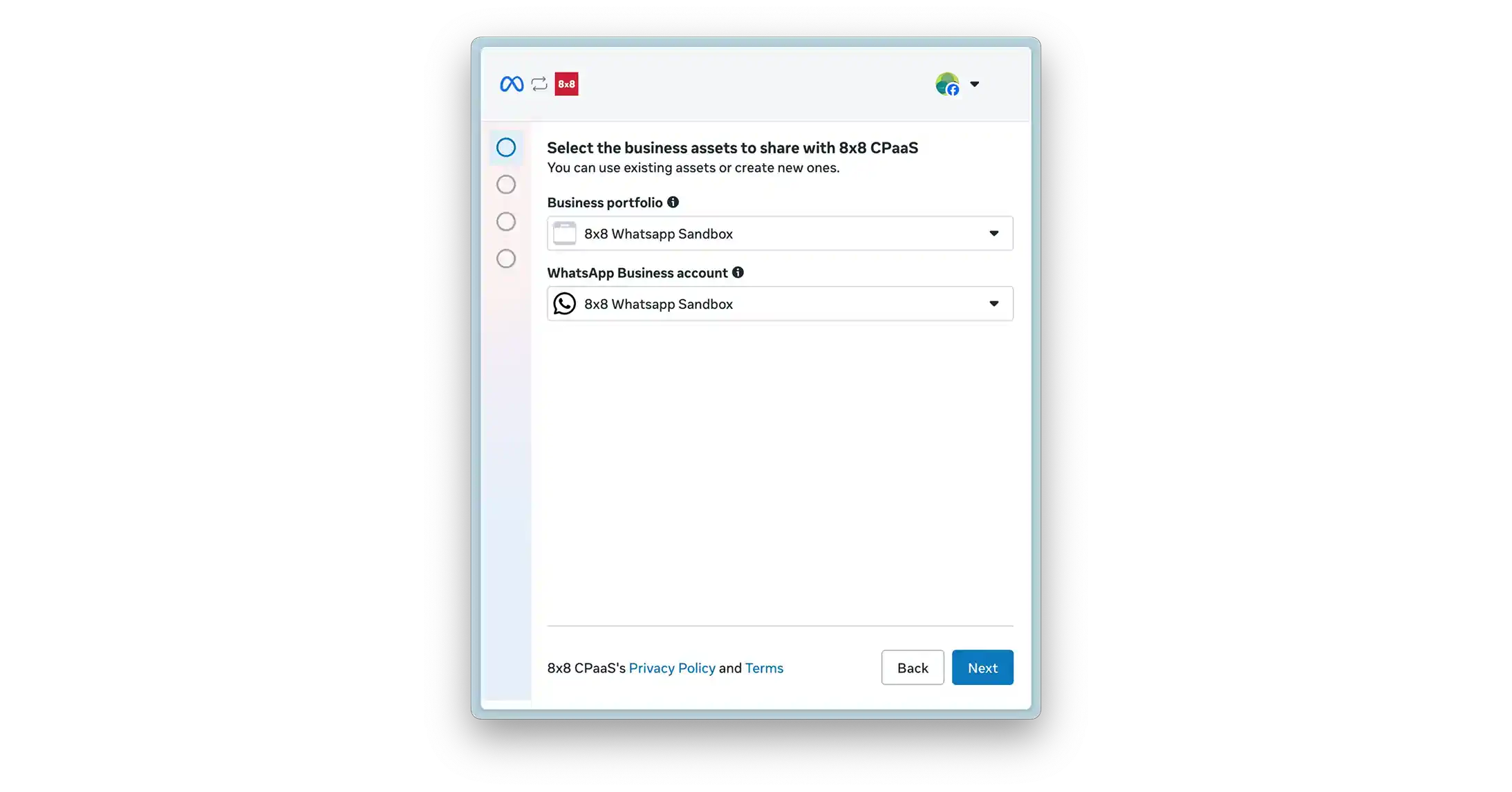 WhatsApp Embedded Signup - Select Business Asset